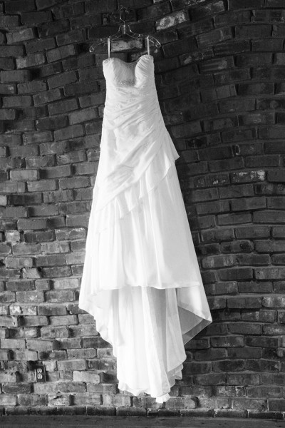 the bride's dress